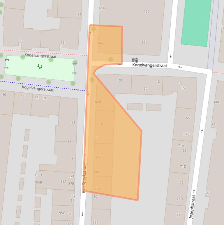 Kaart van postcodegebied 3014VN.