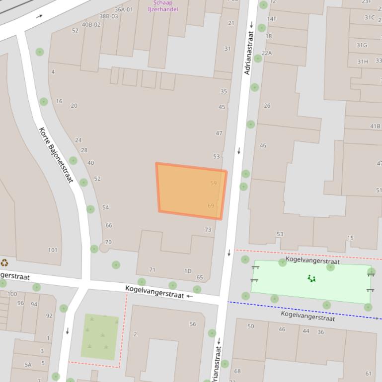 Kaart van postcodegebied 3014XE.