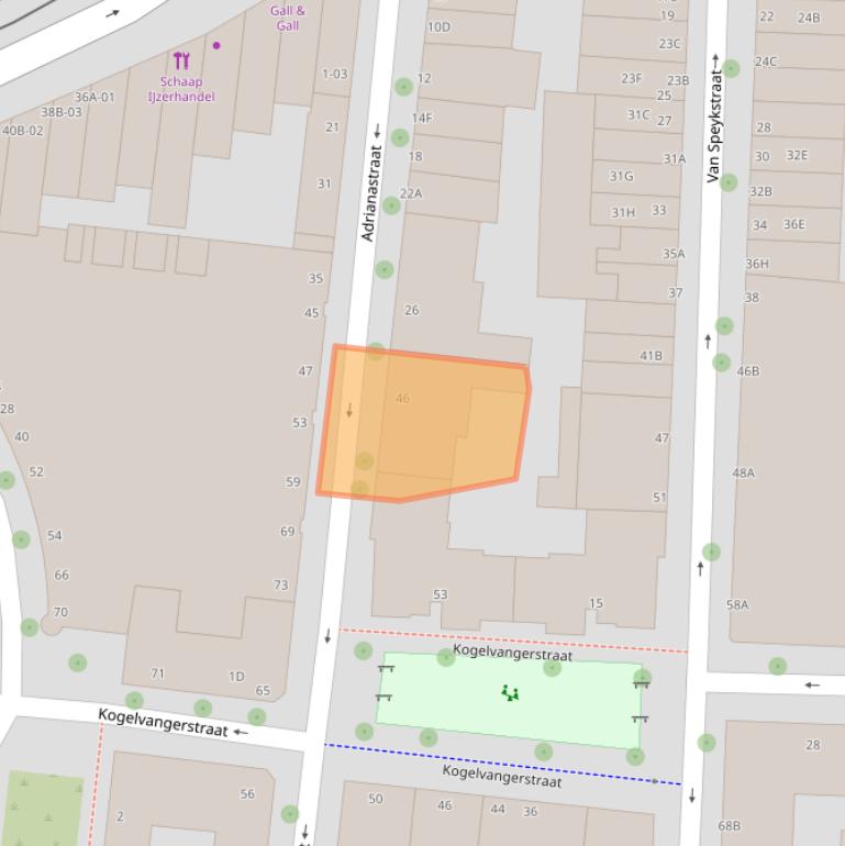 Kaart van postcodegebied 3014XN.