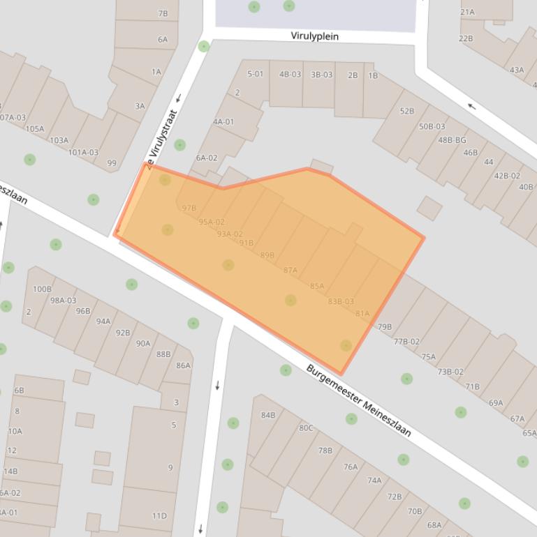 Kaart van postcodegebied 3022BD.