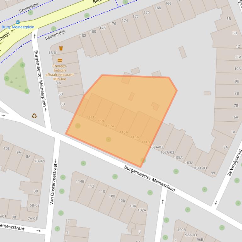 Kaart van postcodegebied 3022BG.