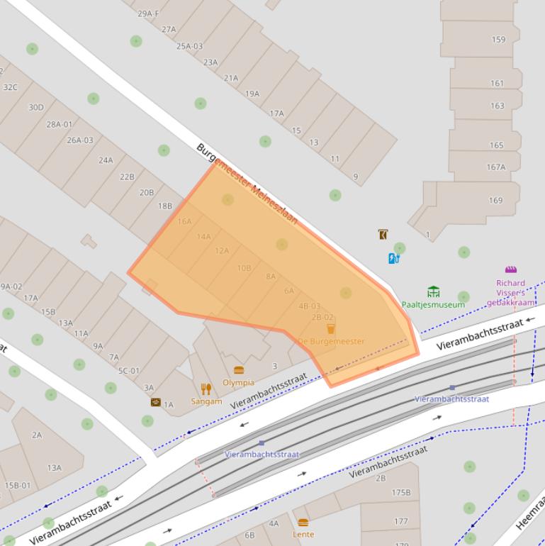 Kaart van postcodegebied 3022BH.