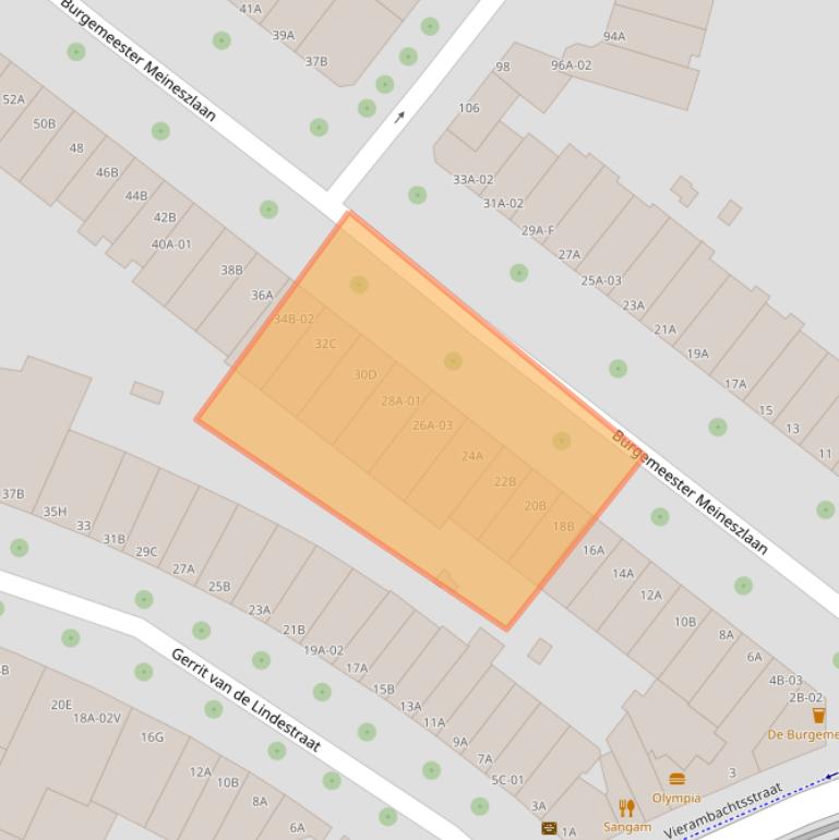 Kaart van postcodegebied 3022BJ.