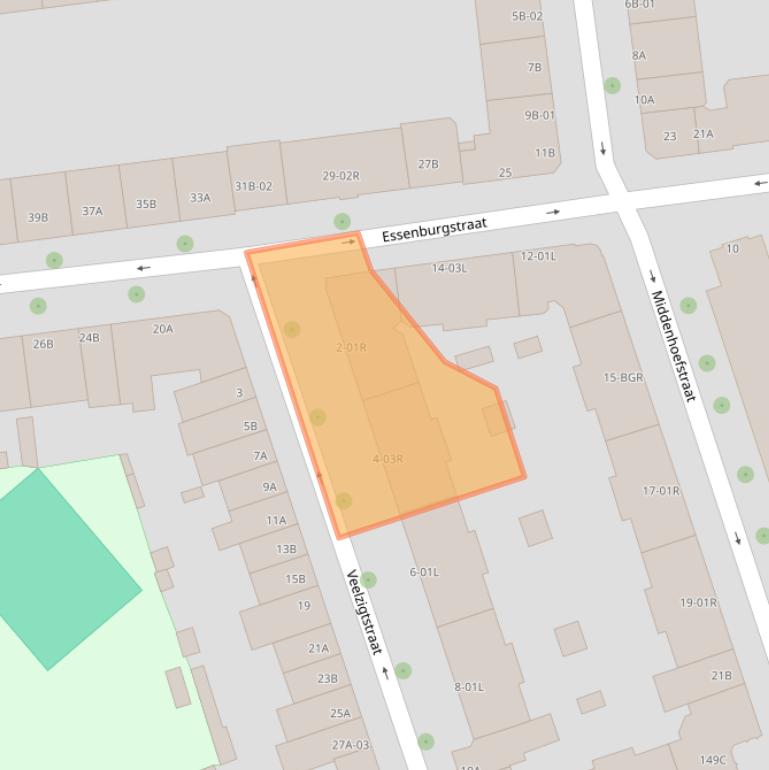 Kaart van postcodegebied 3022DS.