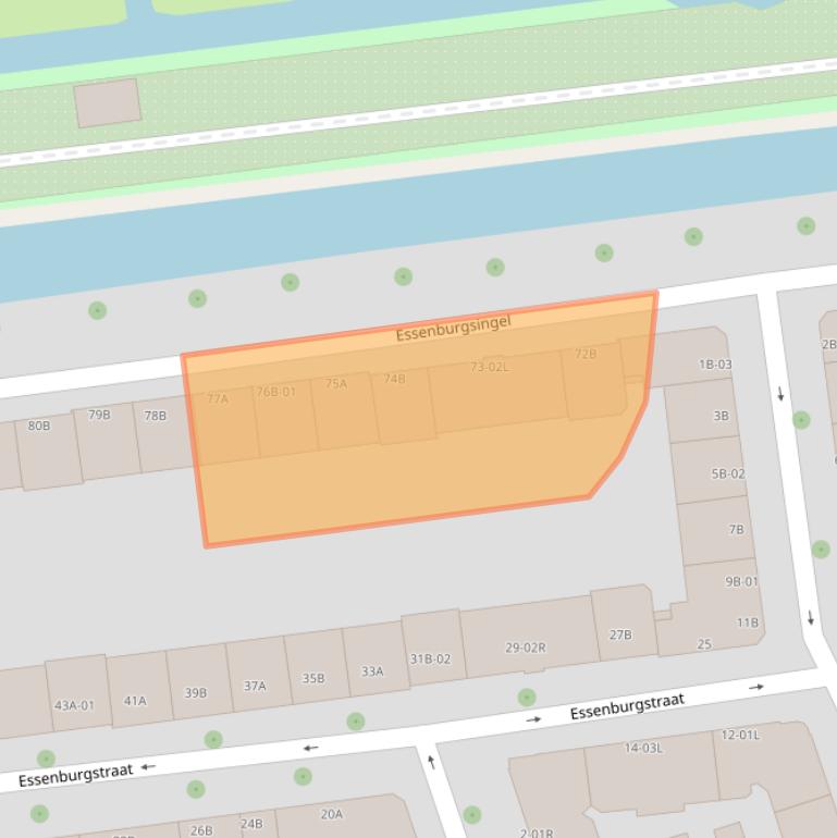 Kaart van postcodegebied 3022EC.