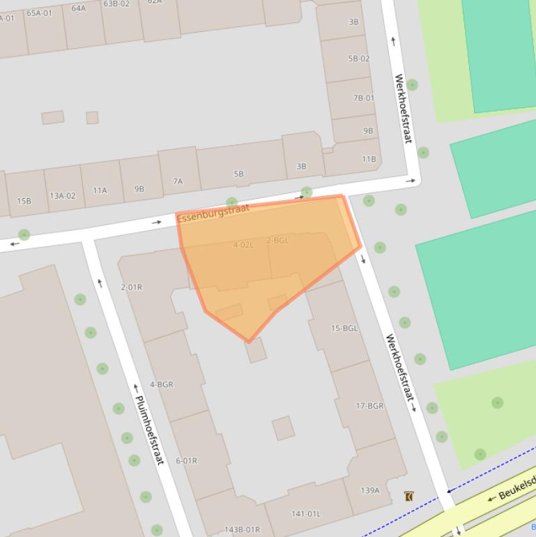 Kaart van postcodegebied 3022MK.