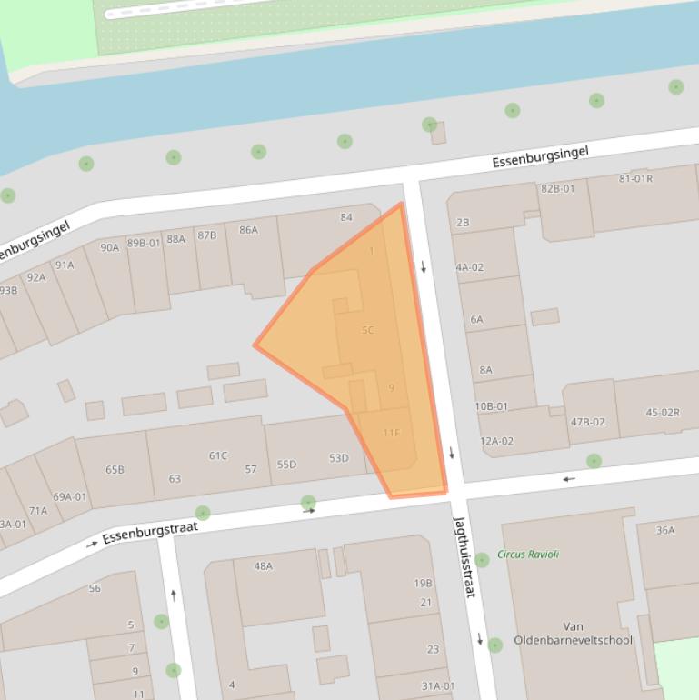 Kaart van postcodegebied 3022PM.