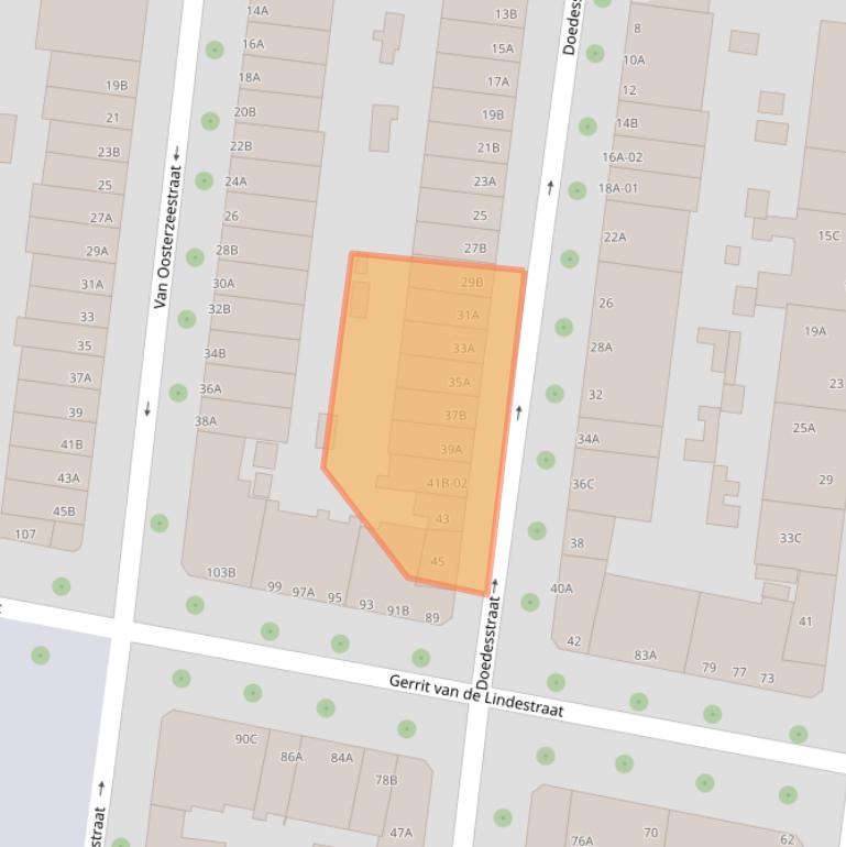 Kaart van postcodegebied 3022VB.