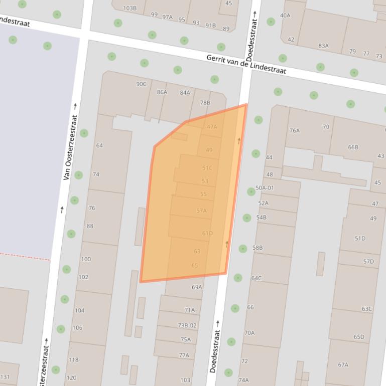 Kaart van postcodegebied 3022VC.