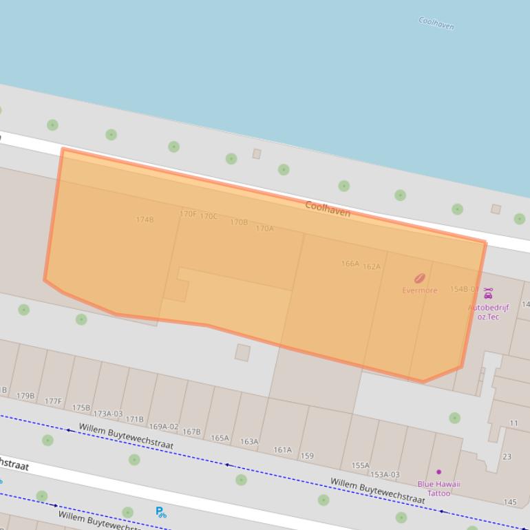 Kaart van postcodegebied 3024AM.