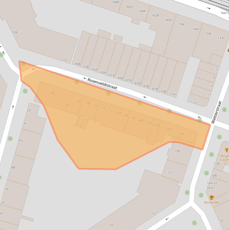 Kaart van postcodegebied 3025RW.