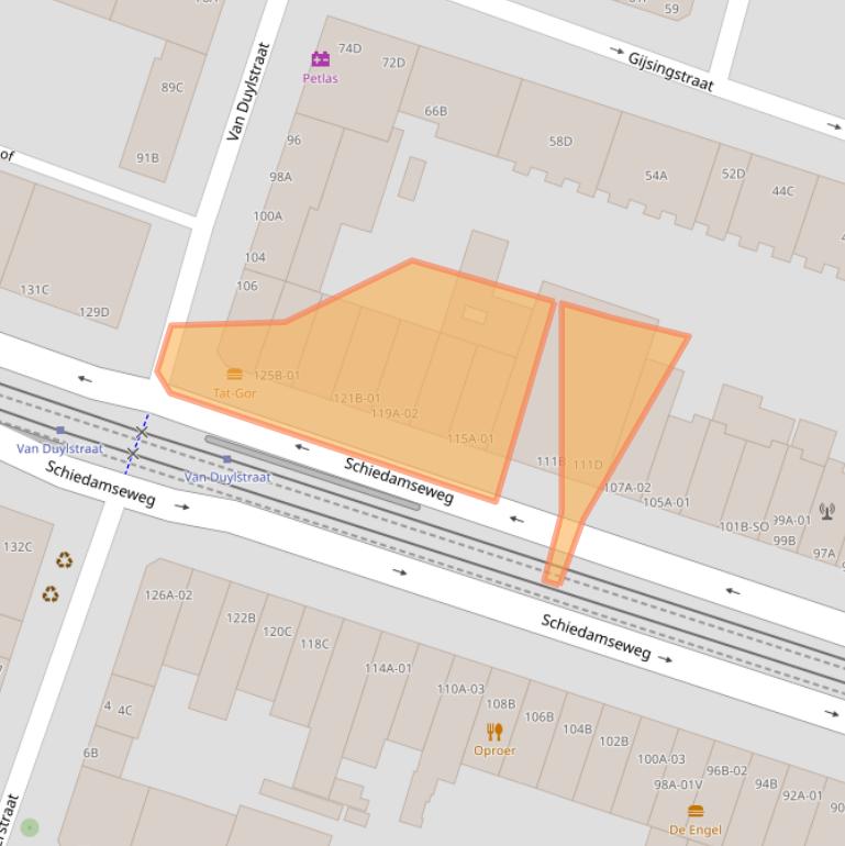 Kaart van postcodegebied 3026AG.