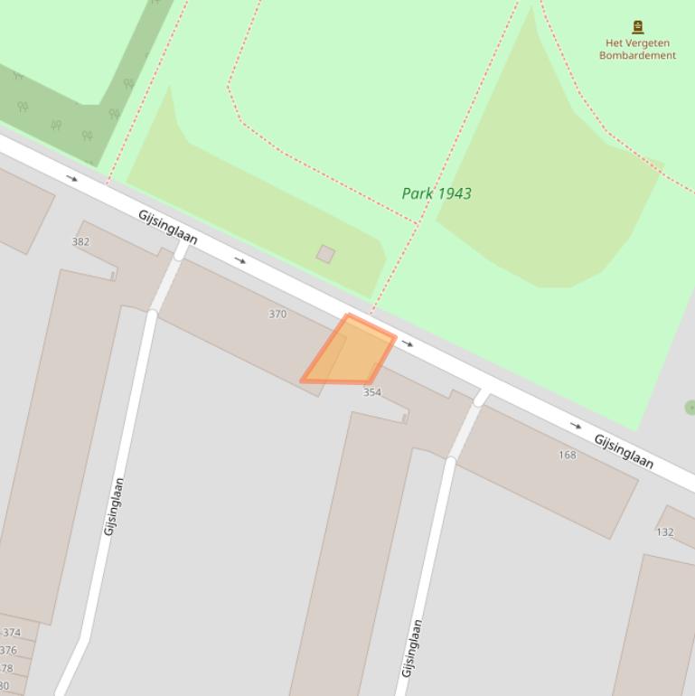 Kaart van postcodegebied 3026BE.