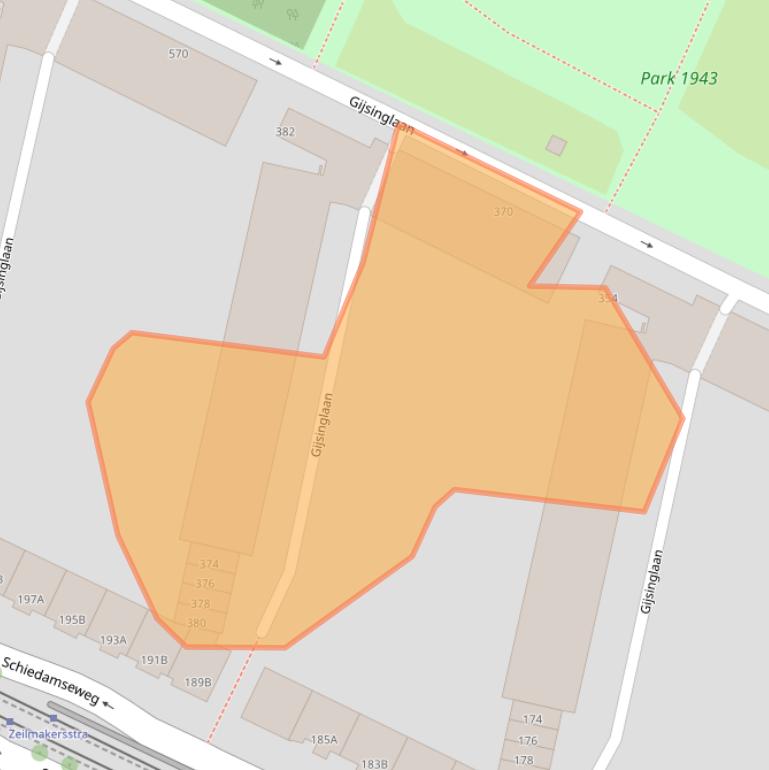 Kaart van postcodegebied 3026BG.