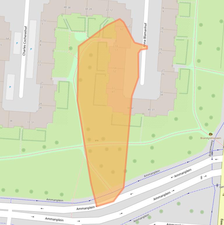 Kaart van postcodegebied 3031NC.