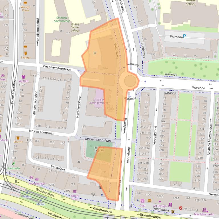 Kaart van postcodegebied 3031PV.