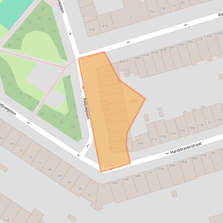 Kaart van postcodegebied 3033XB.