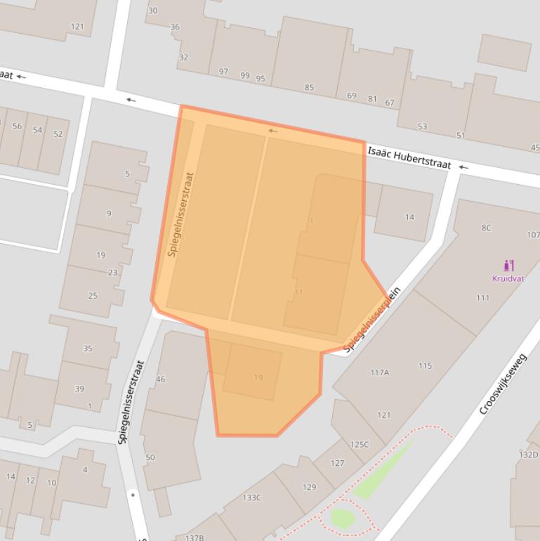 Kaart van postcodegebied 3034CZ.