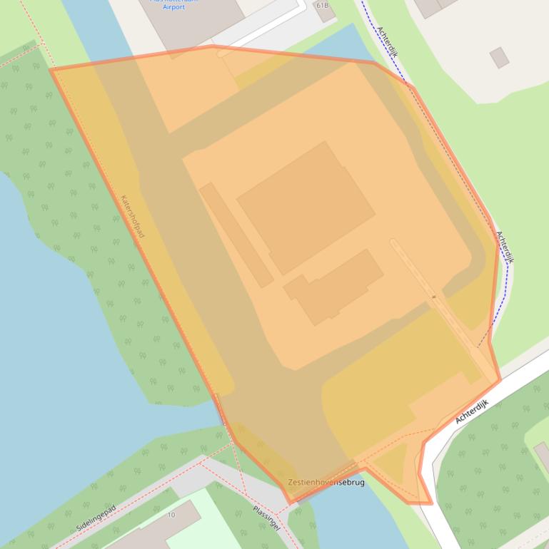 Kaart van postcodegebied 3034NW.