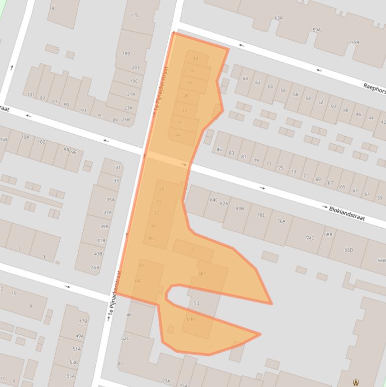 Kaart van postcodegebied 3036GJ.