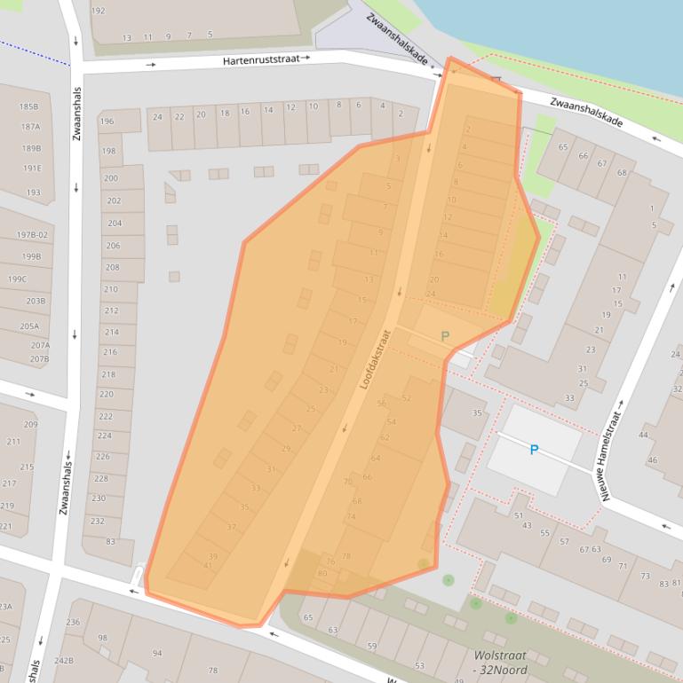 Kaart van postcodegebied 3036JN.