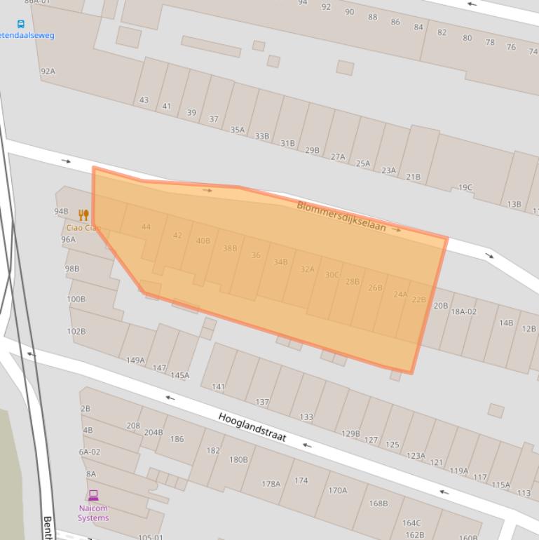 Kaart van postcodegebied 3036ND.