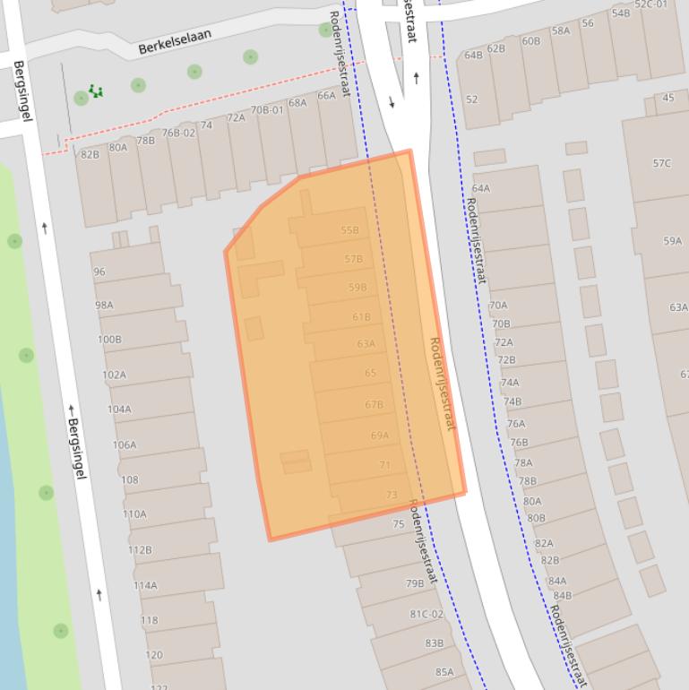 Kaart van postcodegebied 3037NC.