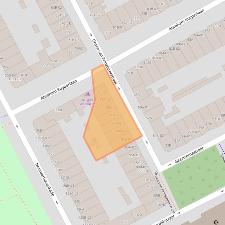 Kaart van postcodegebied 3038RE.