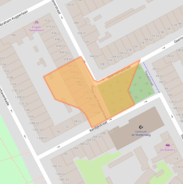 Kaart van postcodegebied 3038RG.