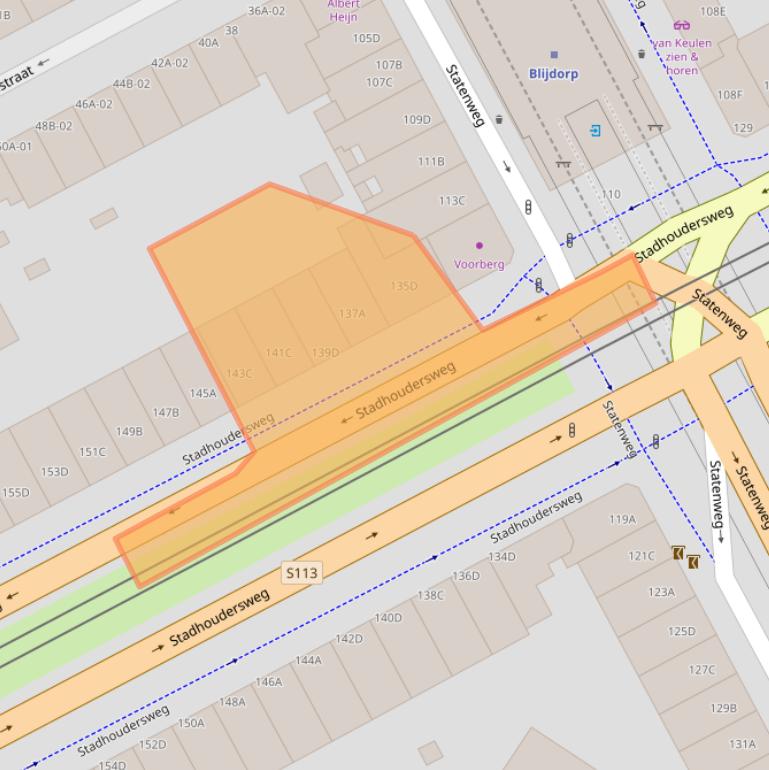 Kaart van postcodegebied 3039EH.