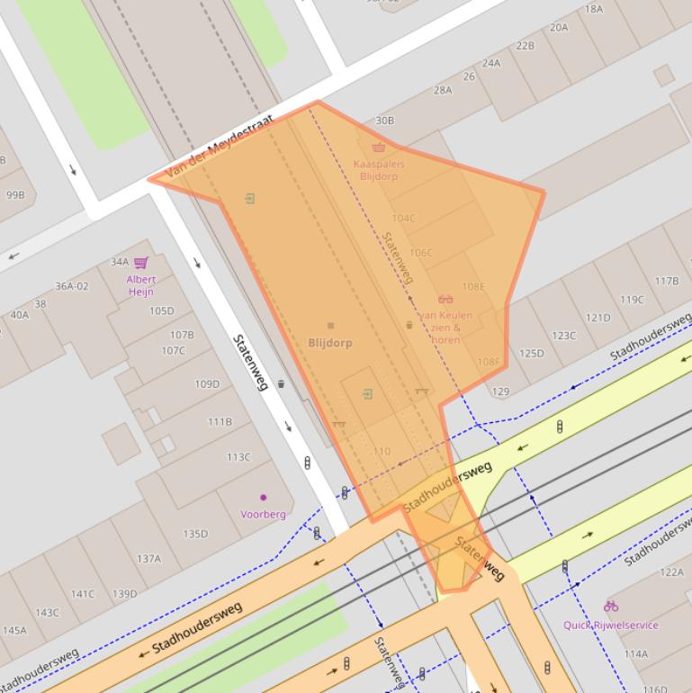 Kaart van postcodegebied 3039JK.