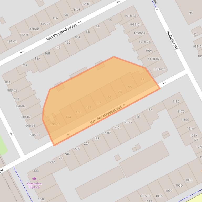 Kaart van postcodegebied 3039TE.