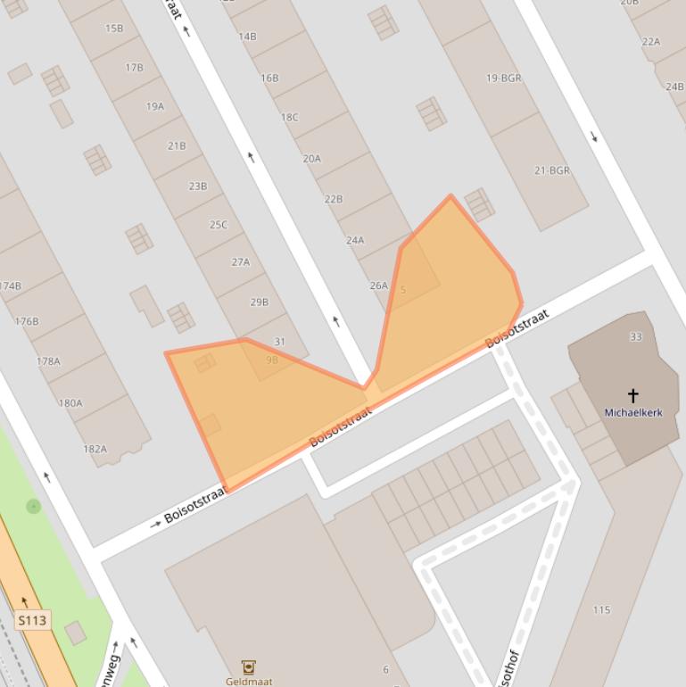 Kaart van postcodegebied 3039ZA.