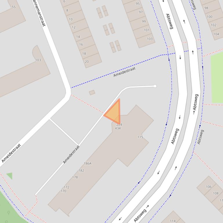 Kaart van postcodegebied 3042DE.