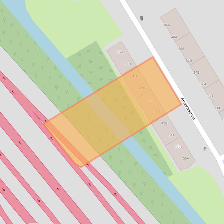 Kaart van postcodegebied 3042EE.
