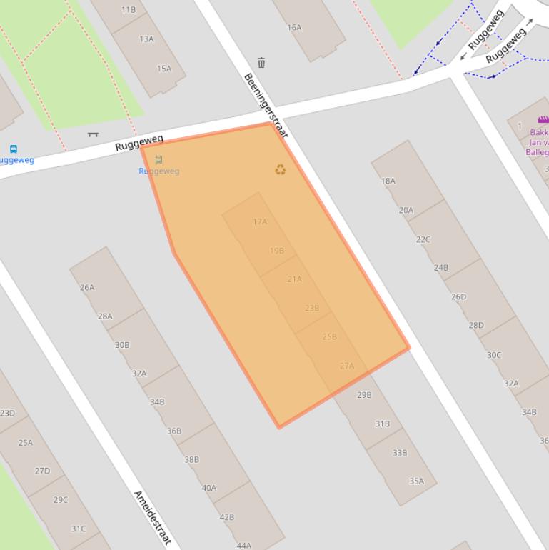 Kaart van postcodegebied 3042TC.