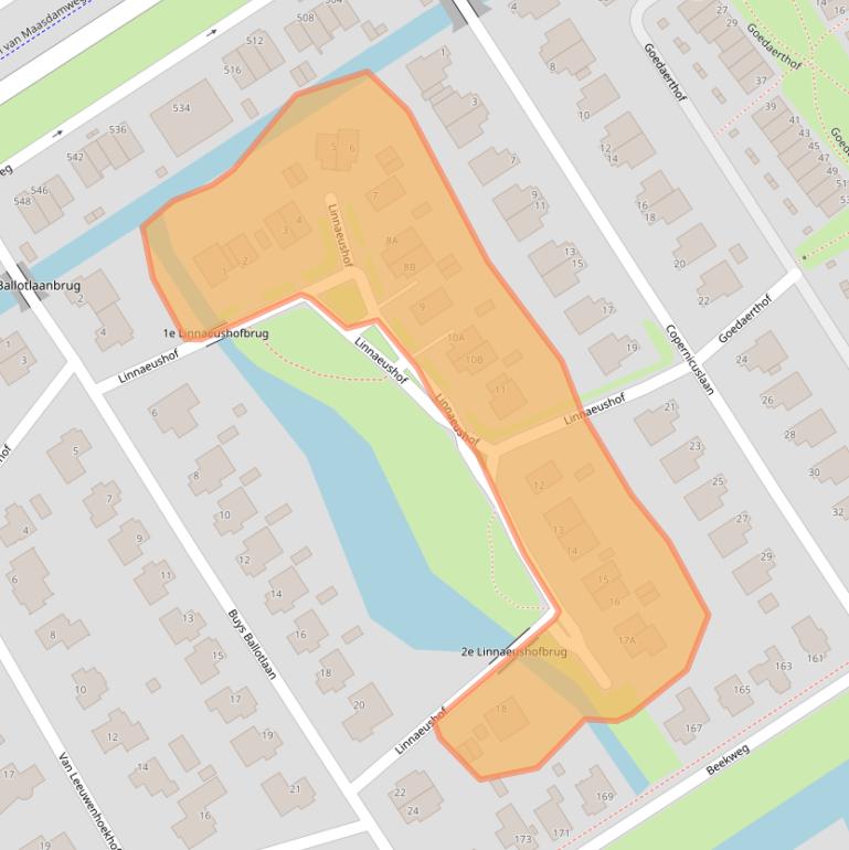 Kaart van postcodegebied 3045BC.