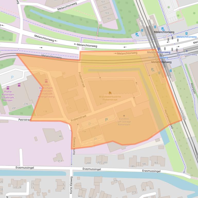 Kaart van postcodegebied 3045RD.
