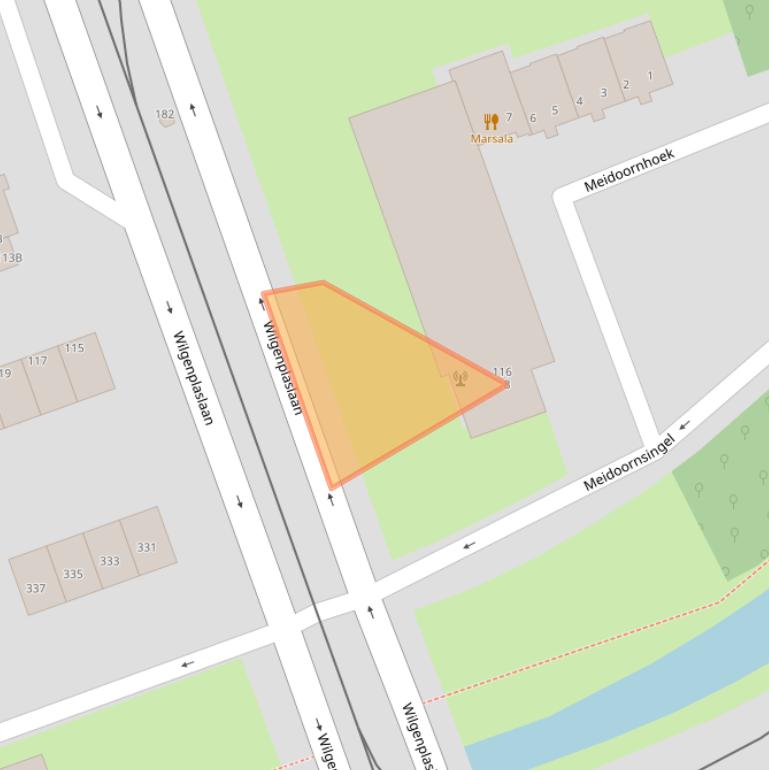 Kaart van postcodegebied 3053BE.