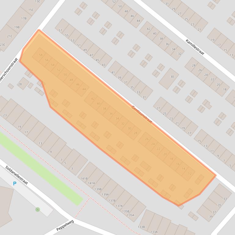 Kaart van postcodegebied 3053XR.