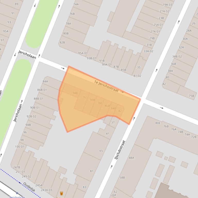 Kaart van postcodegebied 3061GK.