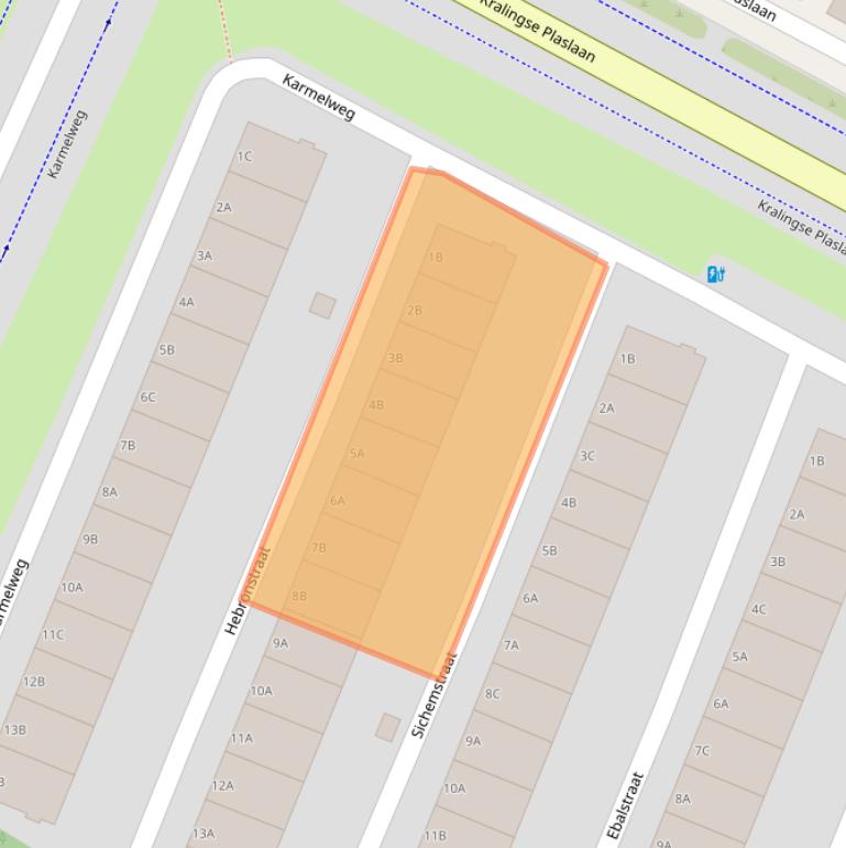 Kaart van postcodegebied 3061KC.