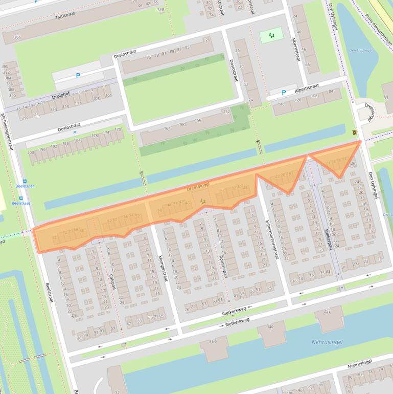 Kaart van postcodegebied 3066TM.