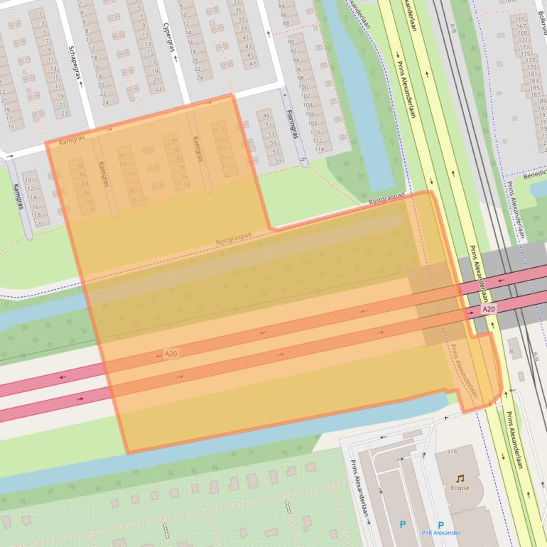 Kaart van postcodegebied 3068CC.