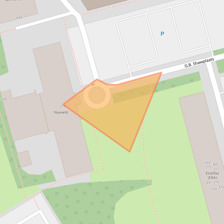 Kaart van postcodegebied 3068WG.