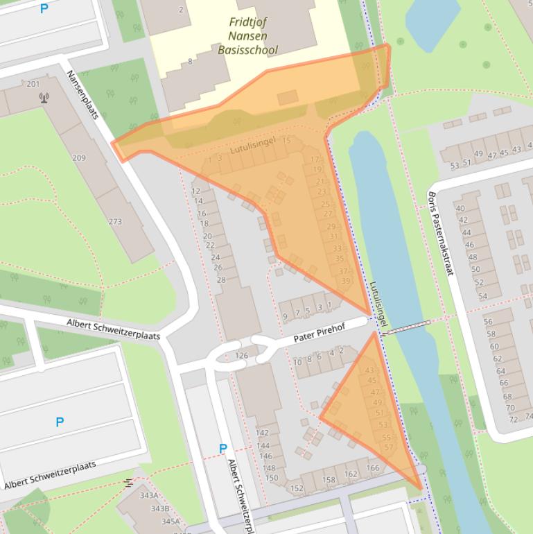 Kaart van postcodegebied 3069CW.