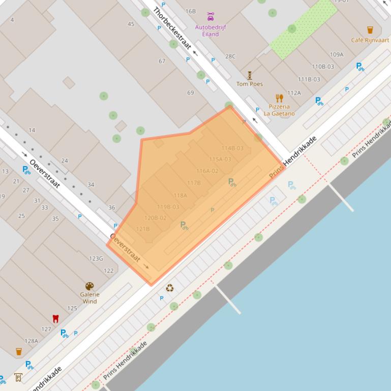 Kaart van postcodegebied 3071KK.