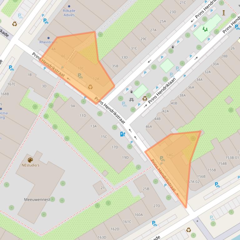 Kaart van postcodegebied 3071LH.