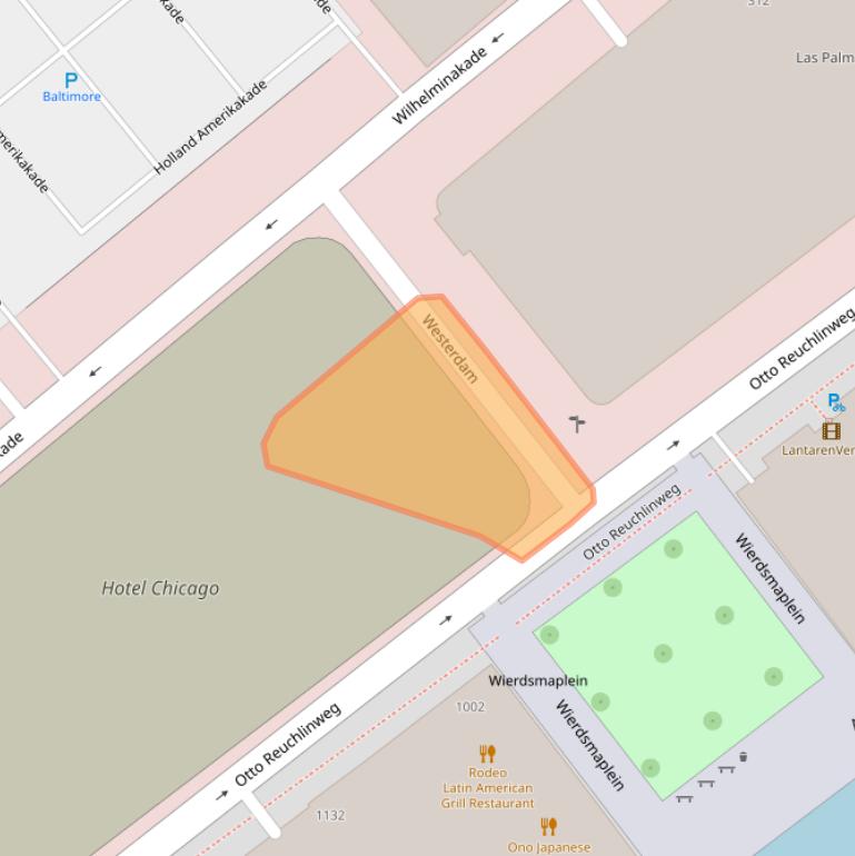 Kaart van postcodegebied 3072MN.