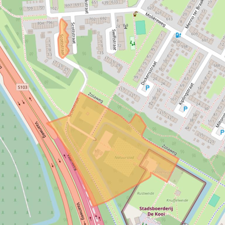 Kaart van postcodegebied 3076GZ.